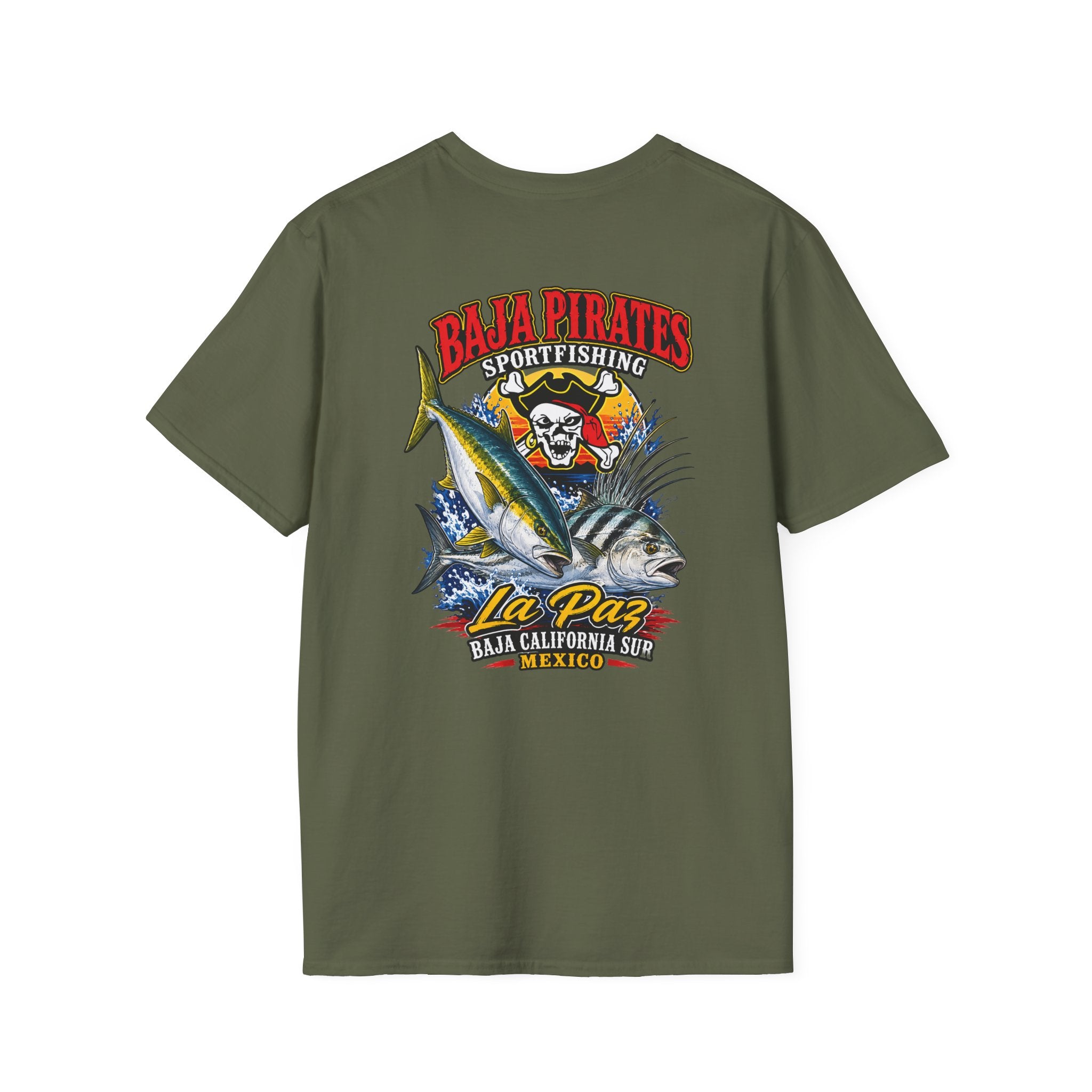 Baja Pirates Yellowtail/Rooster Logo T‑Shirt