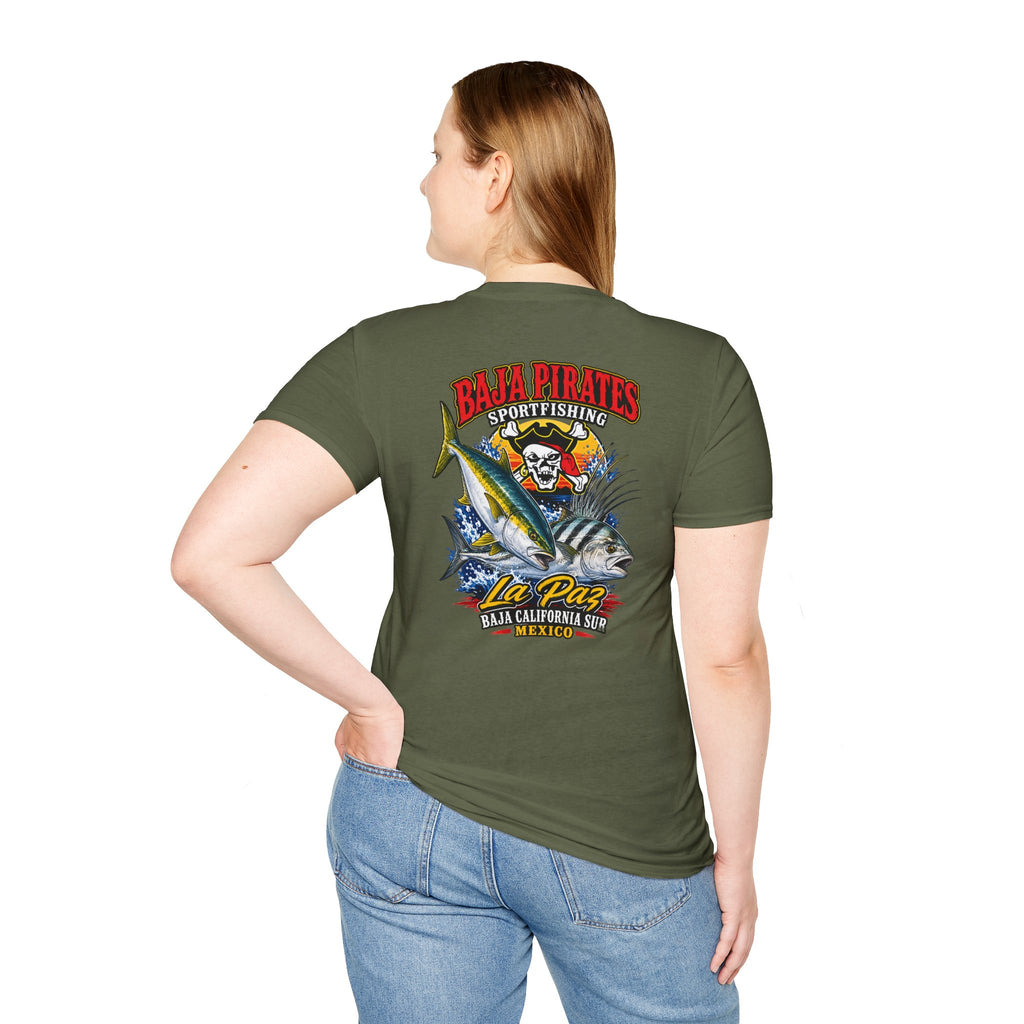 Baja Pirates Yellowtail/Rooster Logo T‑Shirt