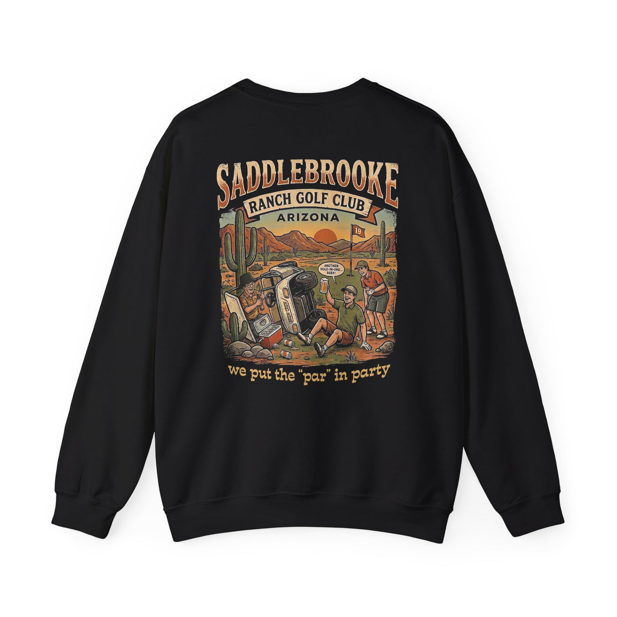 Ranch Golf Club Crewneck Sweatshirt — “We Put the ‘Par’ in Party” Graphic