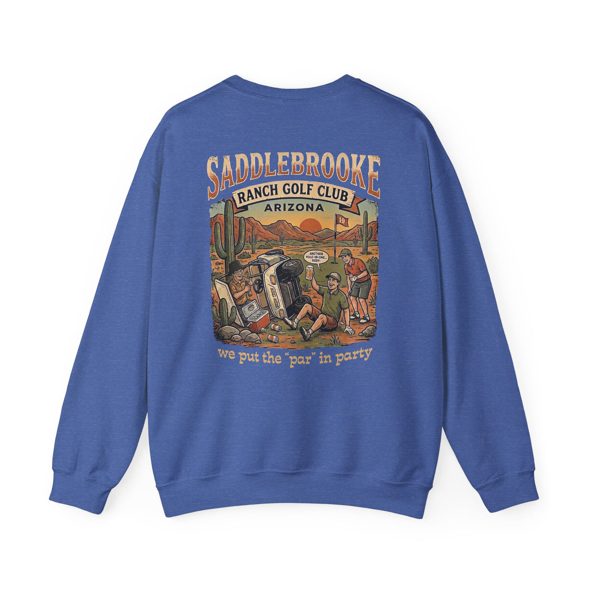 Ranch Golf Club Crewneck Sweatshirt — “We Put the ‘Par’ in Party” Graphic