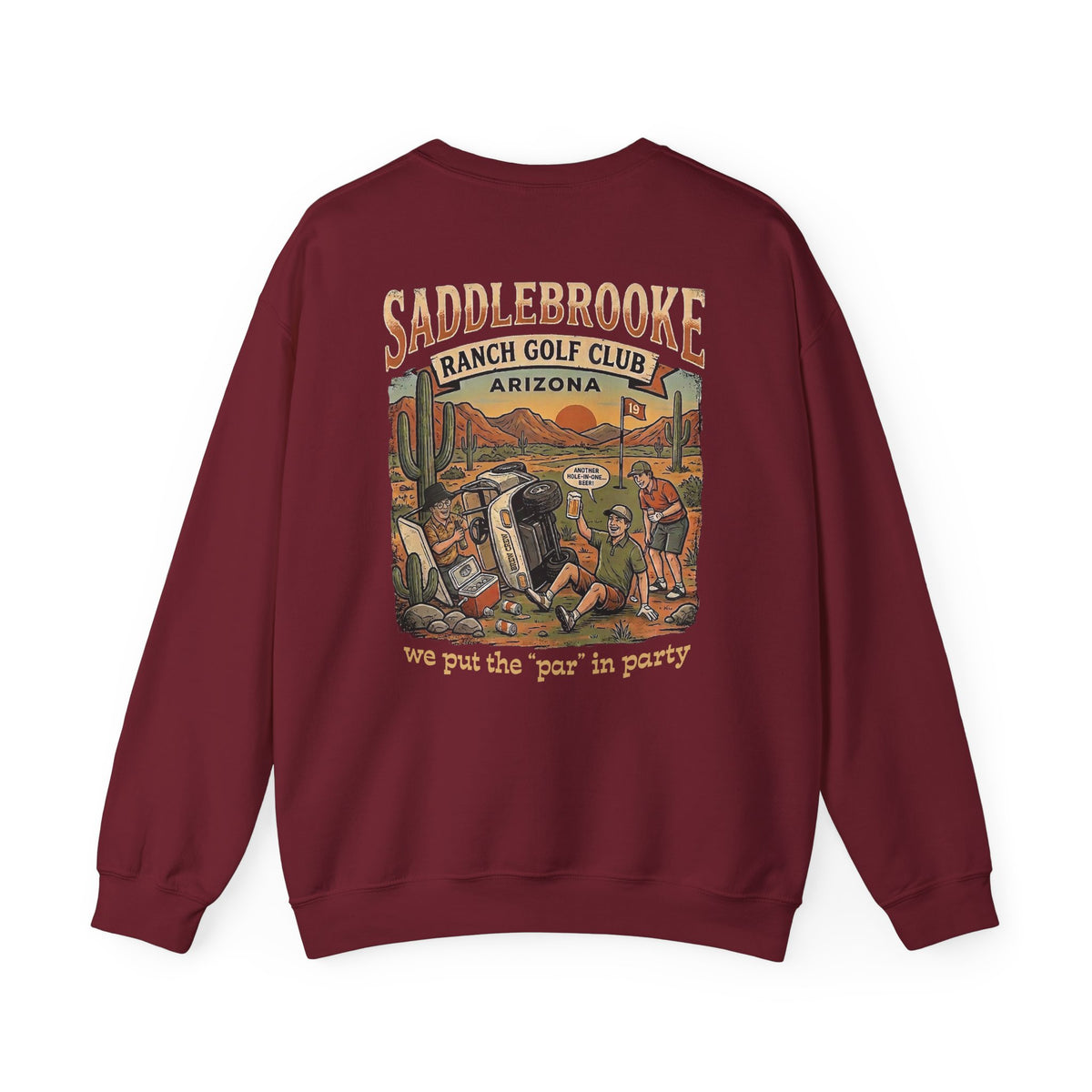 Ranch Golf Club Crewneck Sweatshirt — “We Put the ‘Par’ in Party” Graphic