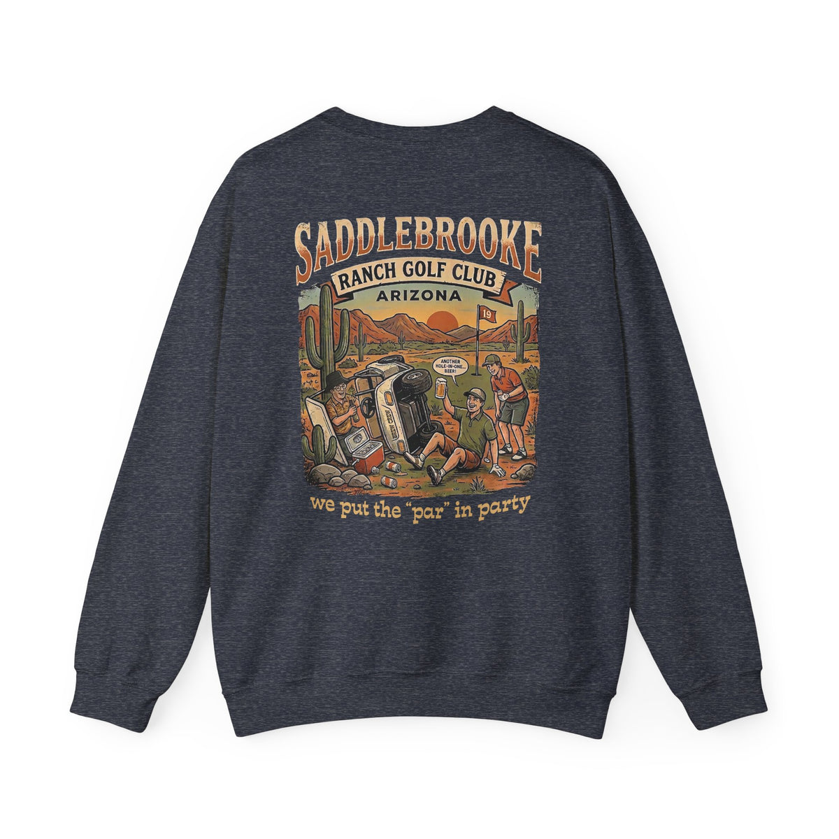 Ranch Golf Club Crewneck Sweatshirt — “We Put the ‘Par’ in Party” Graphic