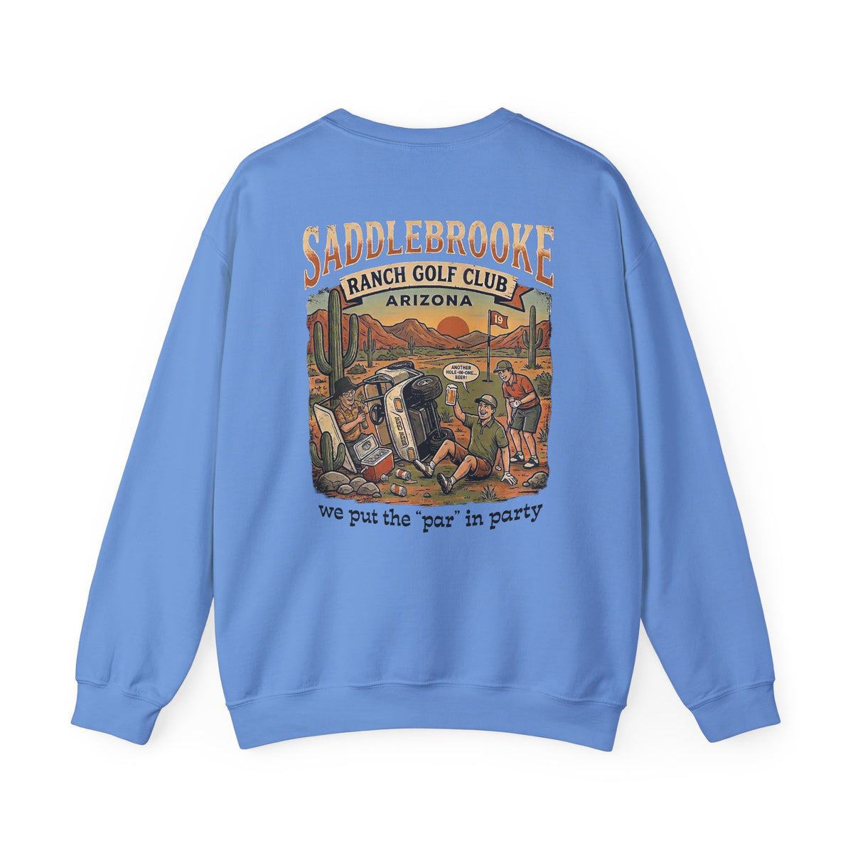 Ranch Golf Club Crewneck Sweatshirt — “We Put the ‘Par’ in Party” Graphic