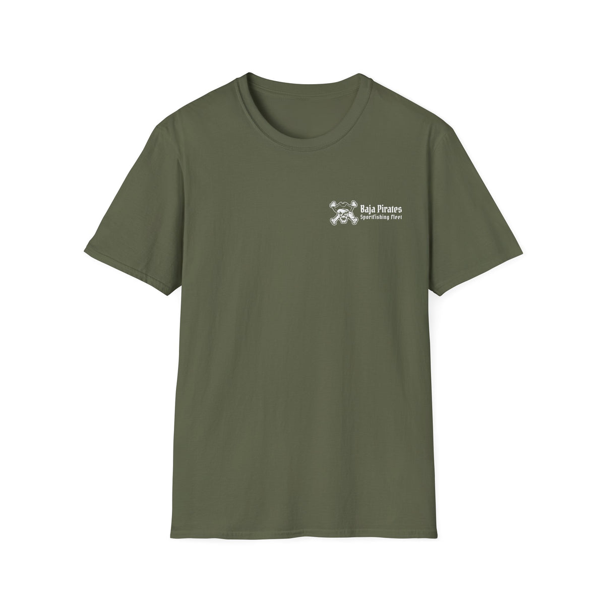 Baja Pirates Sportfishing Fleet T-Shirt — One Color Logo design
