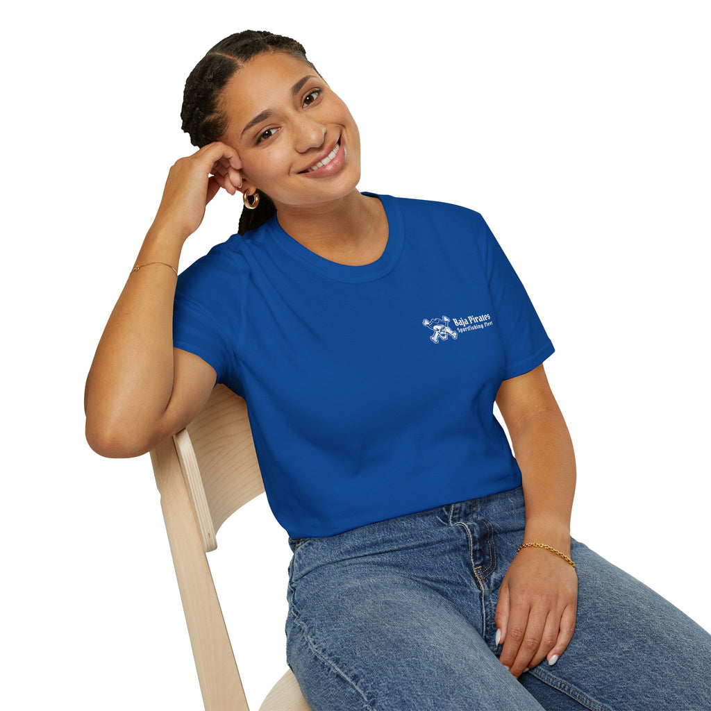 Baja Pirates Sportfishing Fleet T-Shirt — One Color Logo design
