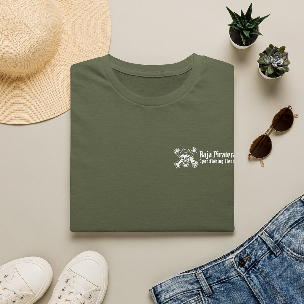 Baja Pirates Sportfishing Fleet T-Shirt — One Color Logo design
