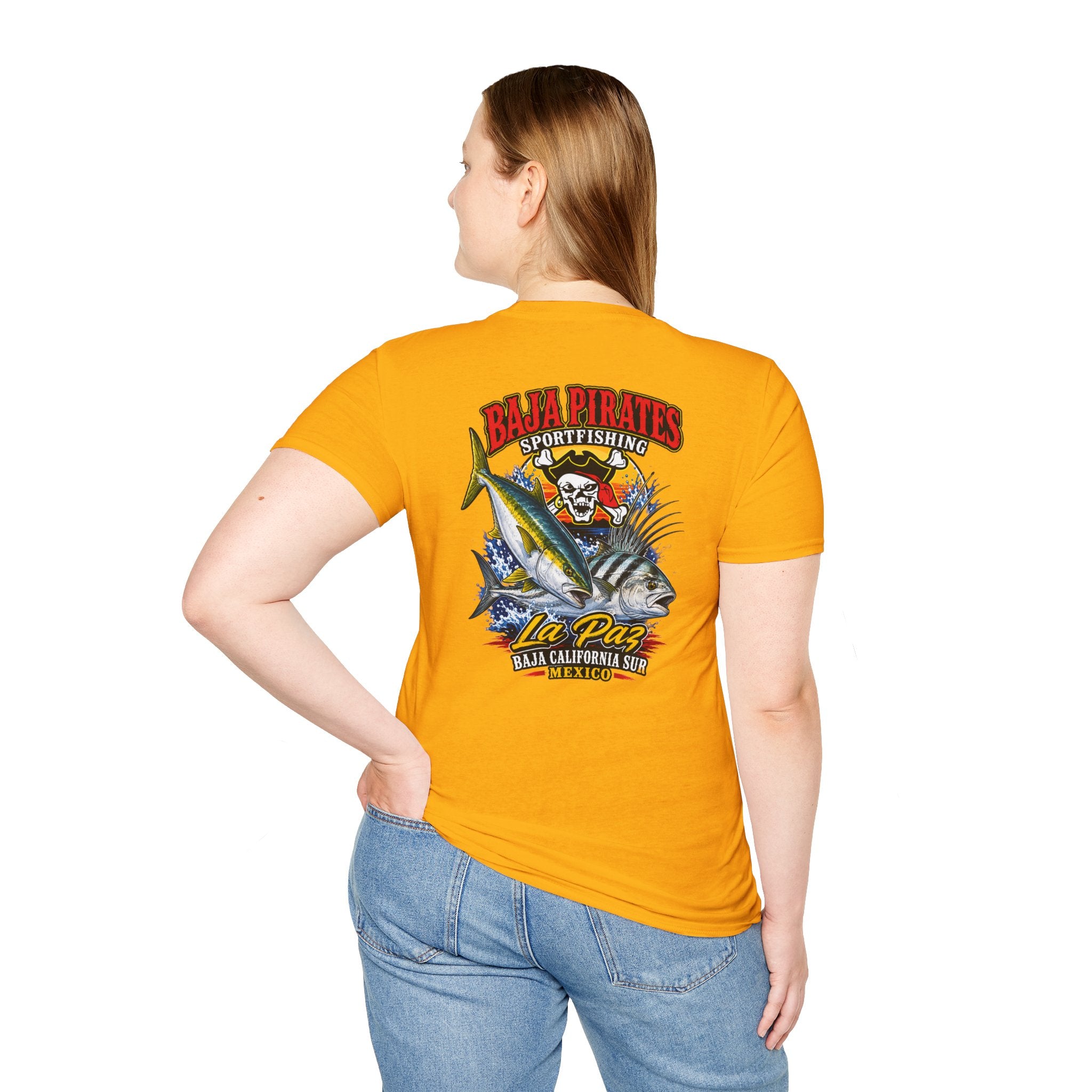 Baja Pirates Yellowtail/Rooster Logo T‑Shirt
