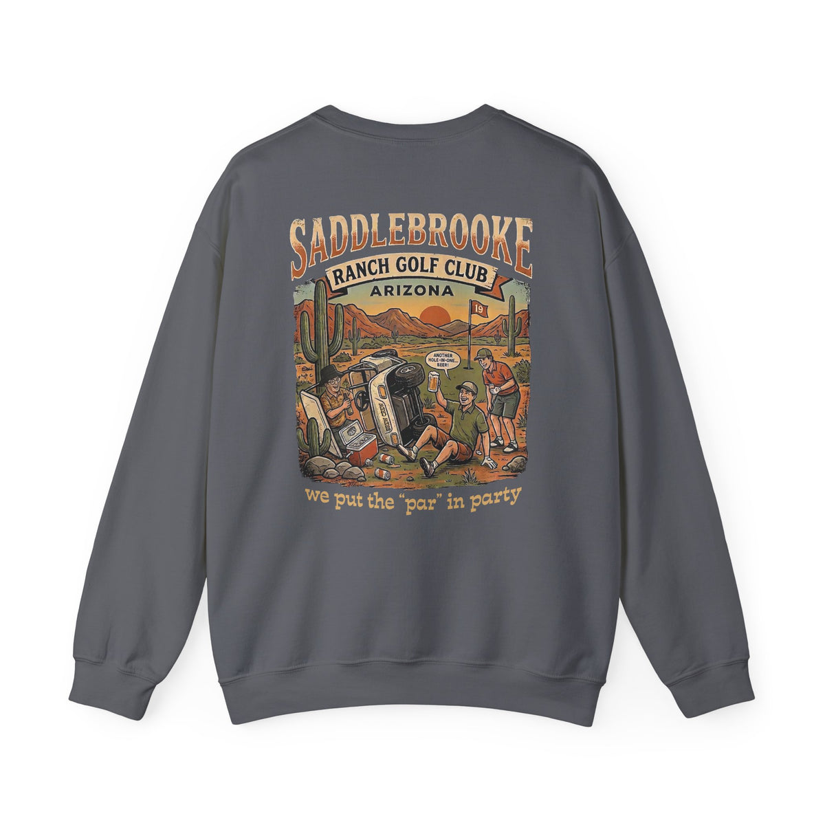 Ranch Golf Club Crewneck Sweatshirt — “We Put the ‘Par’ in Party” Graphic