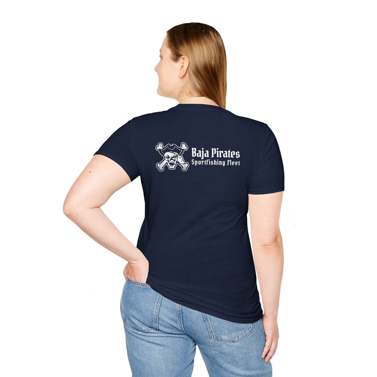 Baja Pirates Sportfishing Fleet T-Shirt — One Color Logo design