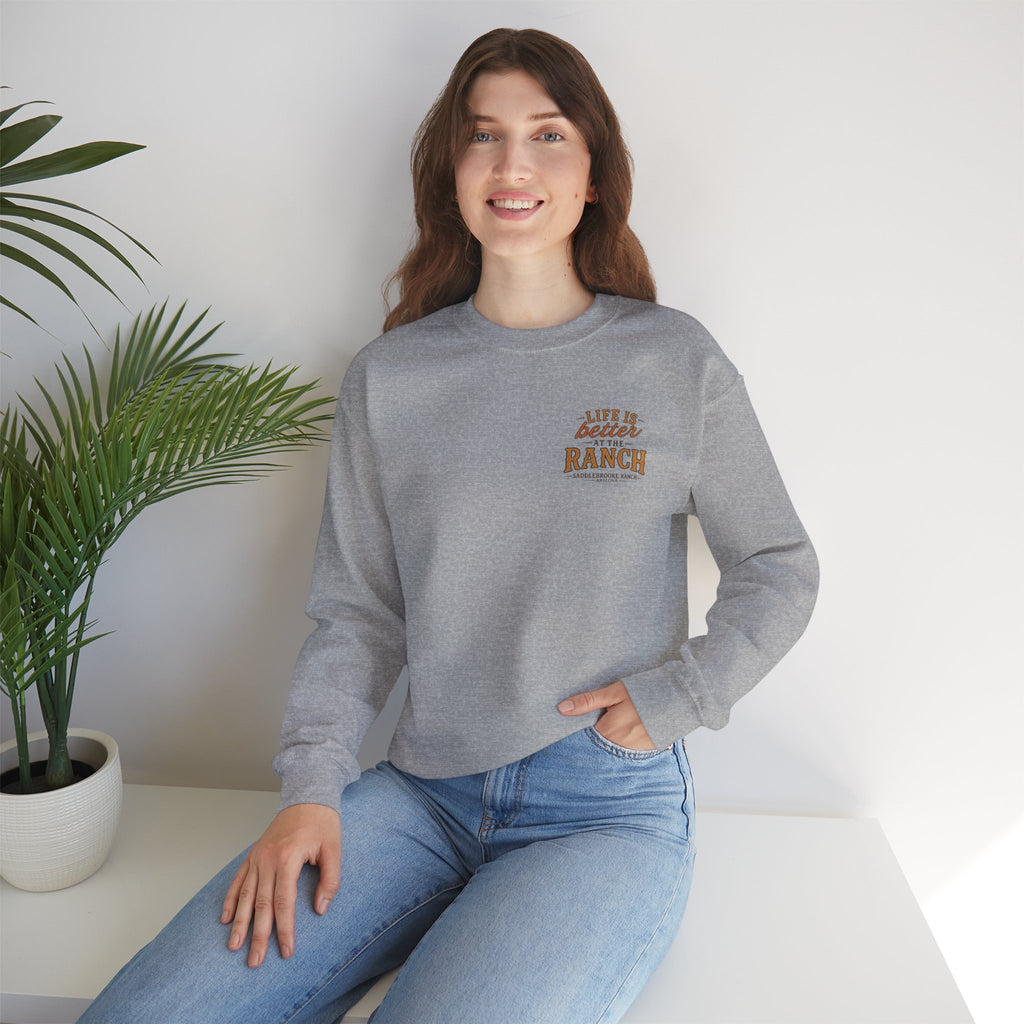 Saddlebrooke Ranch Crewneck Sweatshirt — “We Put the ‘Par’ in Party” Graphic