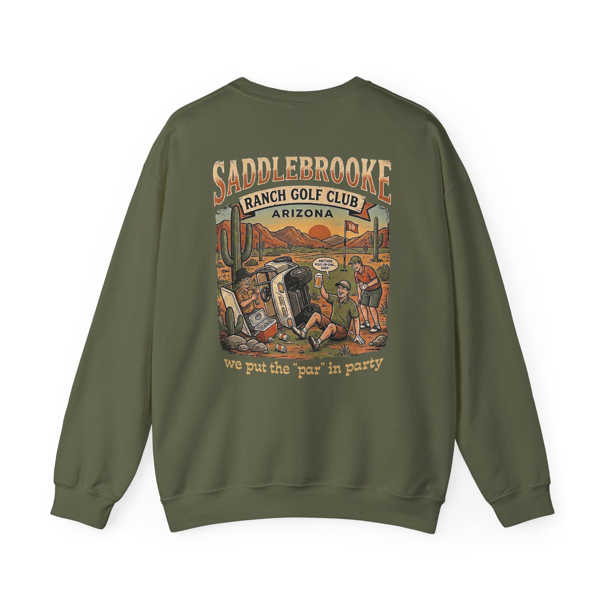 Ranch Golf Club Crewneck Sweatshirt — “We Put the ‘Par’ in Party” Graphic