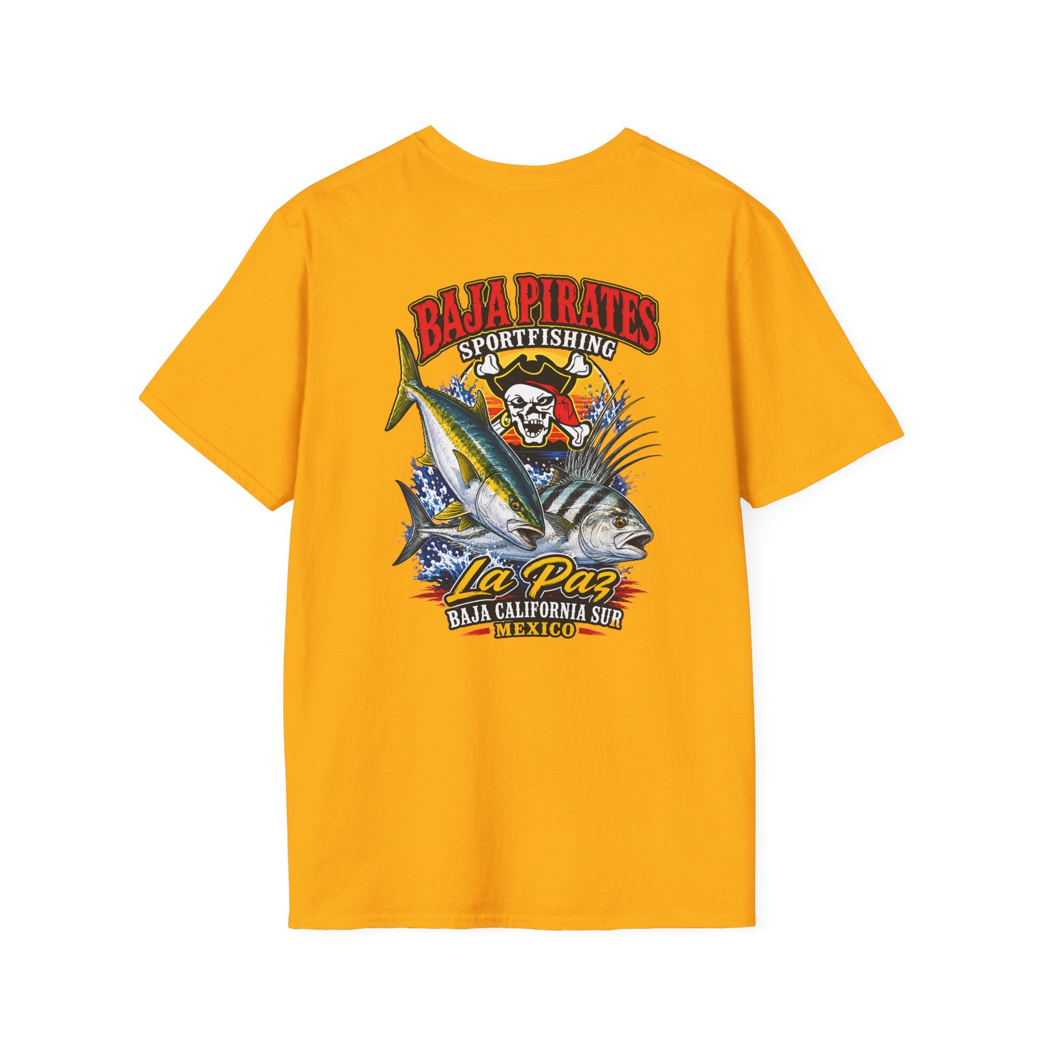 Baja Pirates Yellowtail/Rooster Logo T‑Shirt