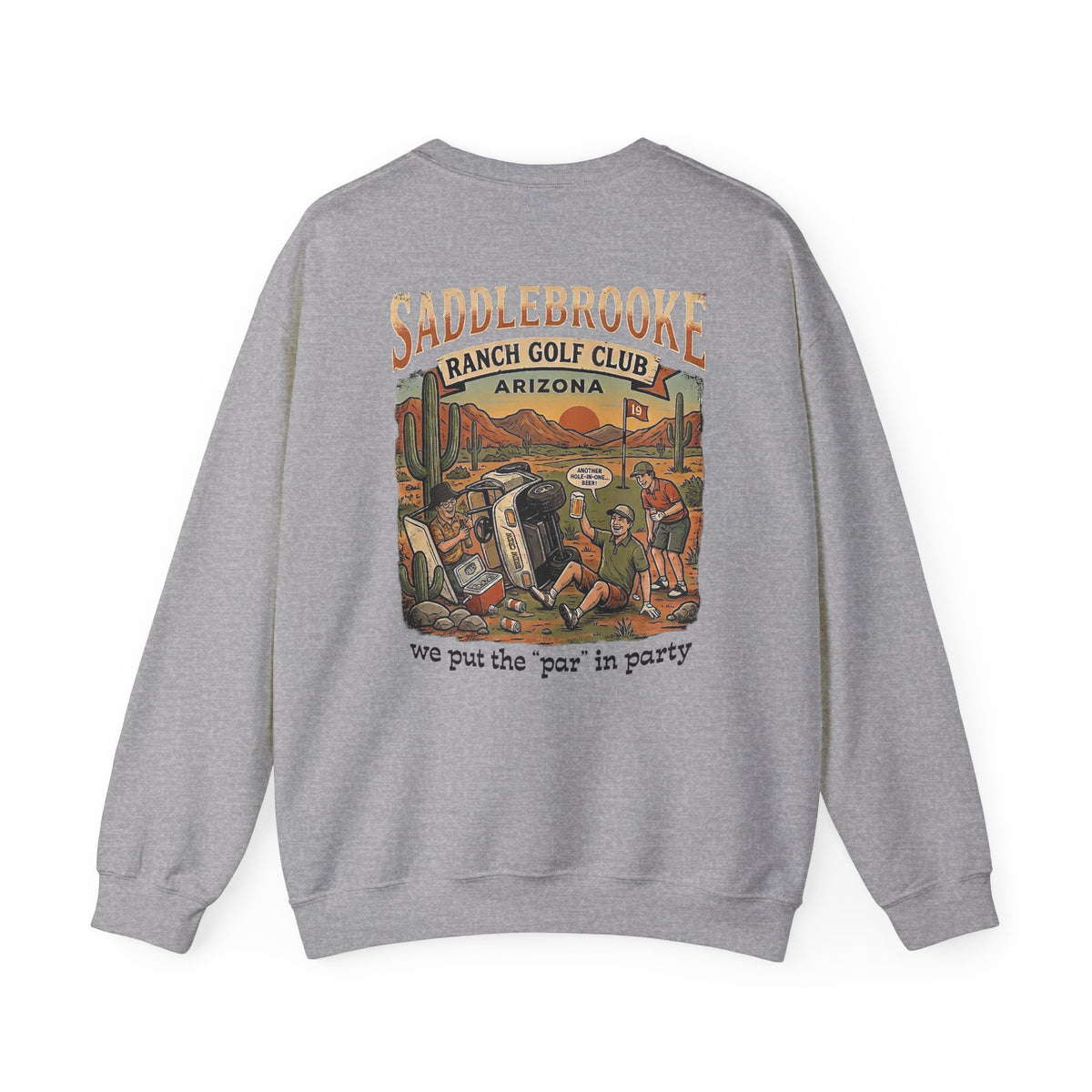 Ranch Golf Club Crewneck Sweatshirt — “We Put the ‘Par’ in Party” Graphic