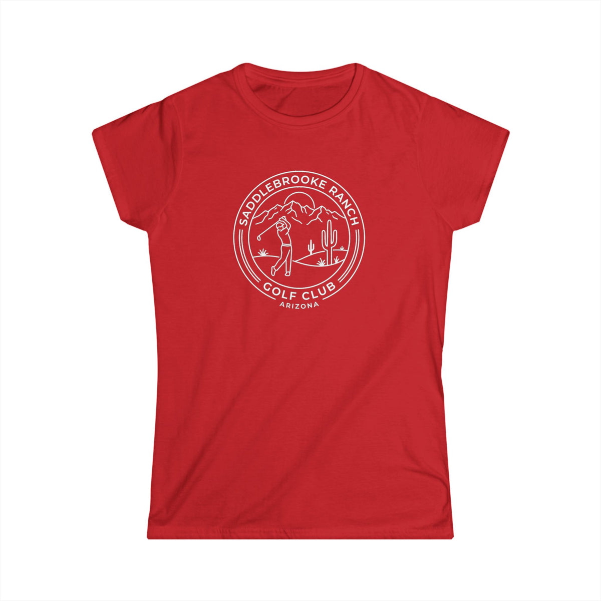 Women's Saddlebrooke Ranch Crewneck Tee - Classic Softstyle Short Sleeve Shirt