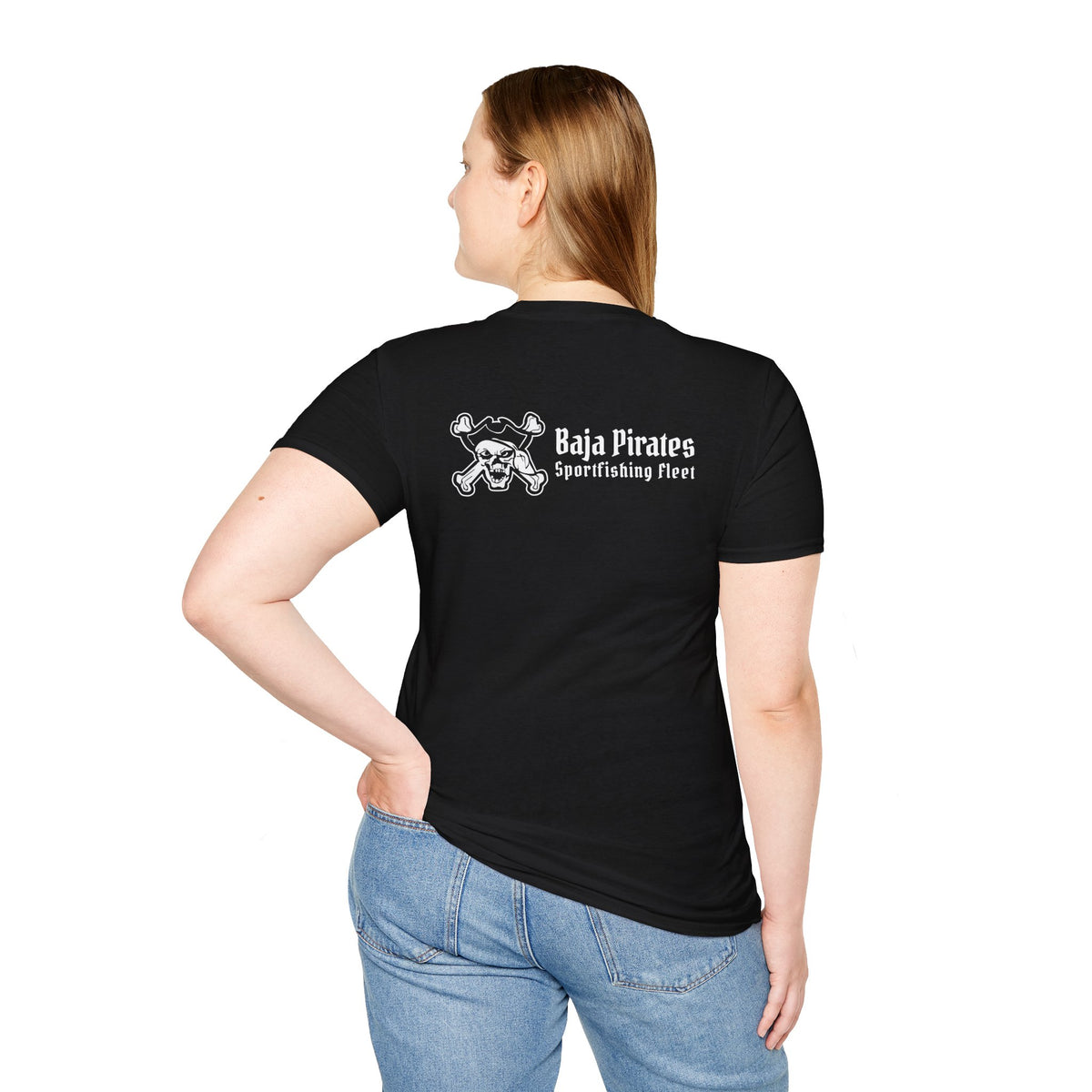 Baja Pirates Sportfishing Fleet T-Shirt — One Color Logo design
