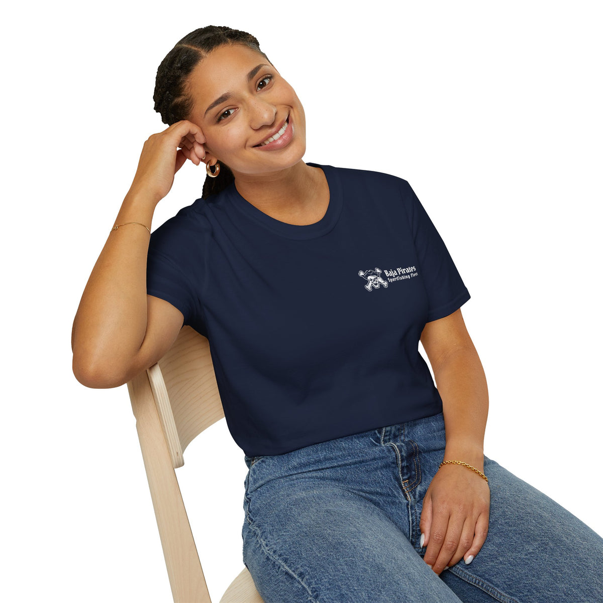 Baja Pirates Sportfishing Fleet T-Shirt — One Color Logo design