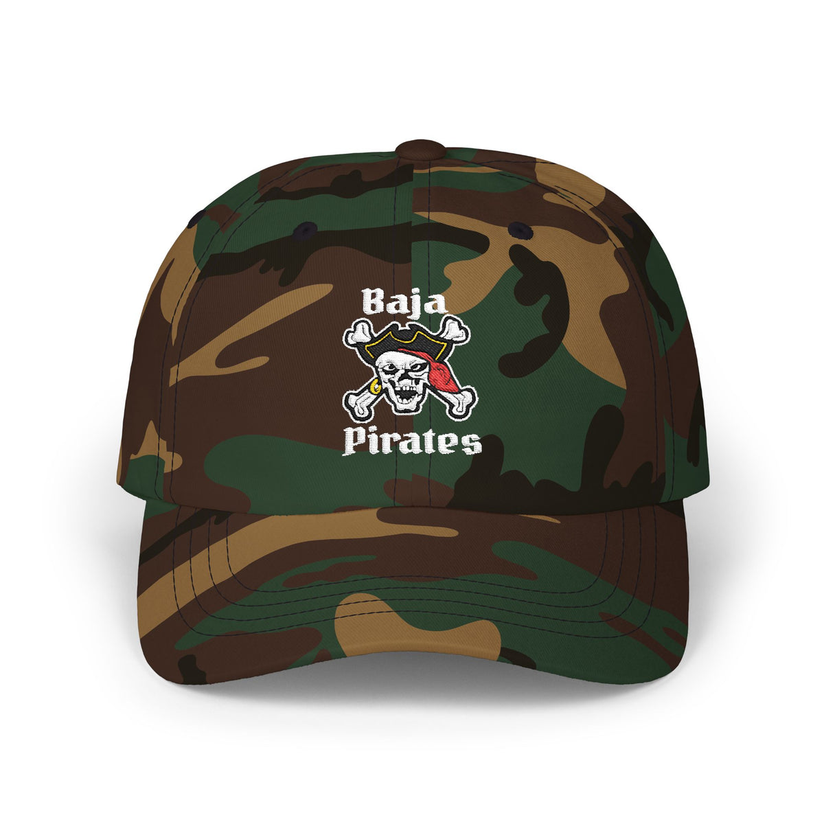 Baja Pirates Cap – Embroidered Skull & Crossbones Baseball Hat