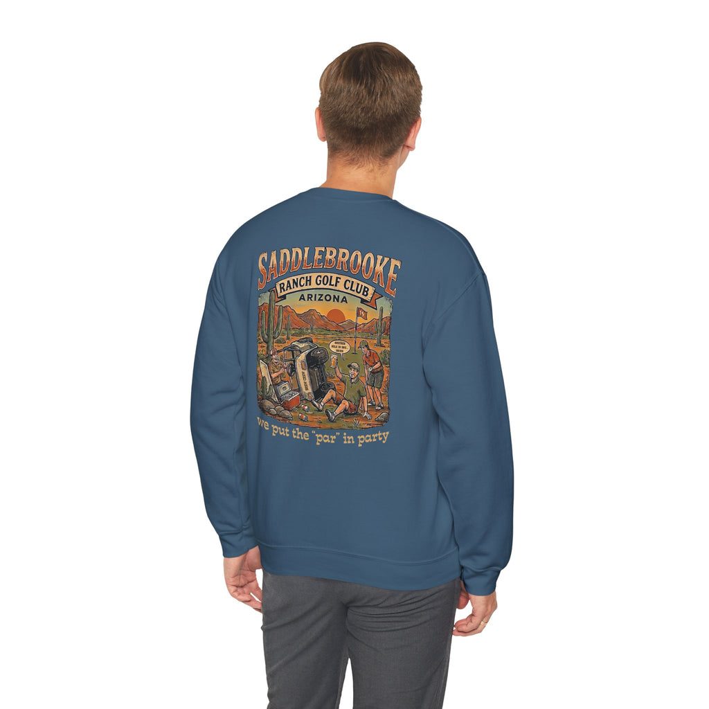 Saddlebrooke Ranch Crewneck Sweatshirt — “We Put the ‘Par’ in Party” Graphic