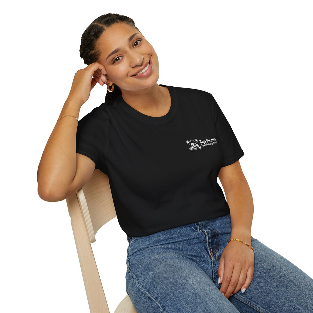 Baja Pirates Sportfishing Fleet T-Shirt — One Color Logo design