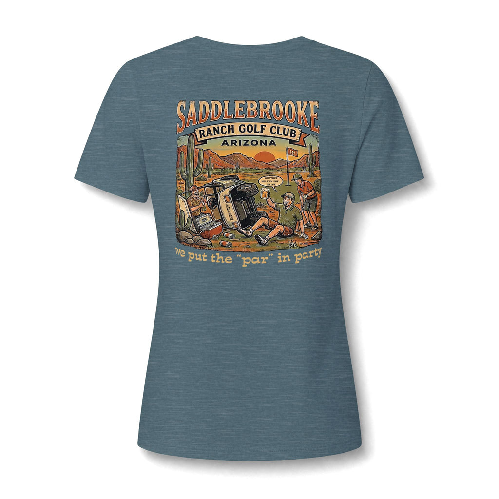 Women's V-Neck Tee — 'Life Is Better on the Ranch' Graphic