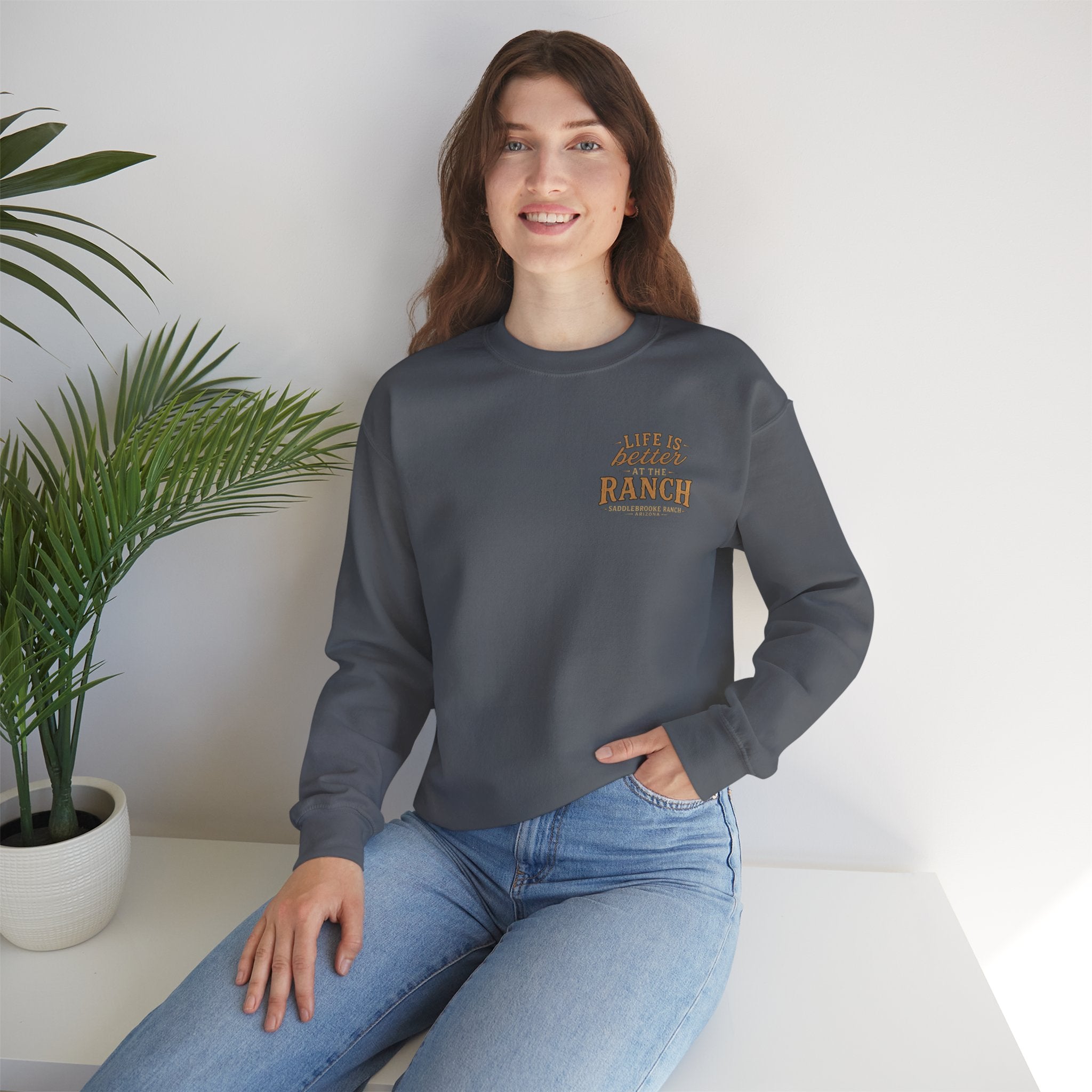 Saddlebrooke Ranch Crewneck Sweatshirt — “We Put the ‘Par’ in Party” Graphic
