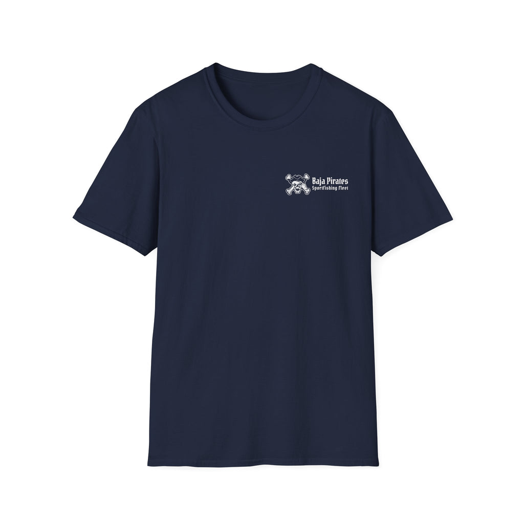 Baja Pirates Sportfishing Fleet T-Shirt — One Color Logo design