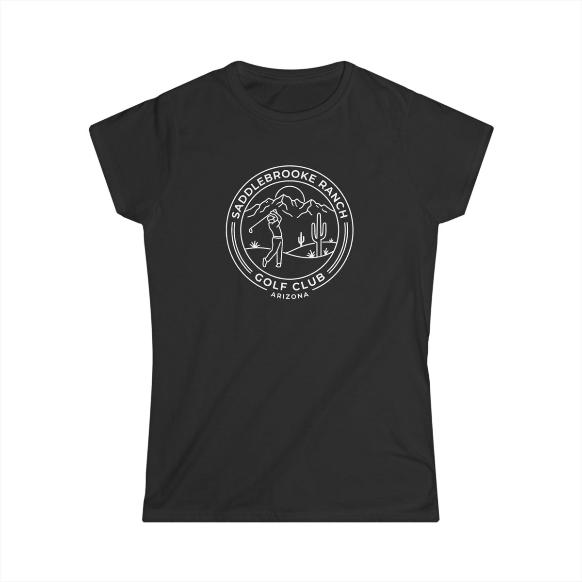 Women's Saddlebrooke Ranch Crewneck Tee - Classic Softstyle Short Sleeve Shirt