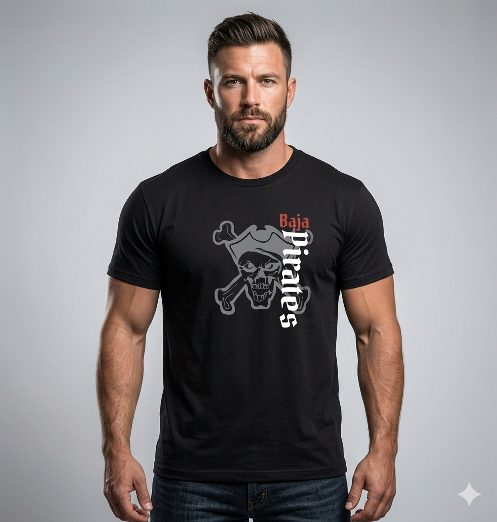 Baja Pirate Ghost Print T-Shirt