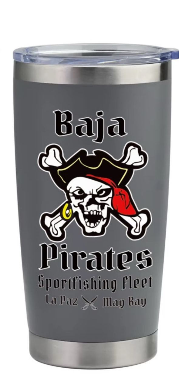 20 oz. Baja Pirates Travel Mug with Leak-Resistant Lid - Gray