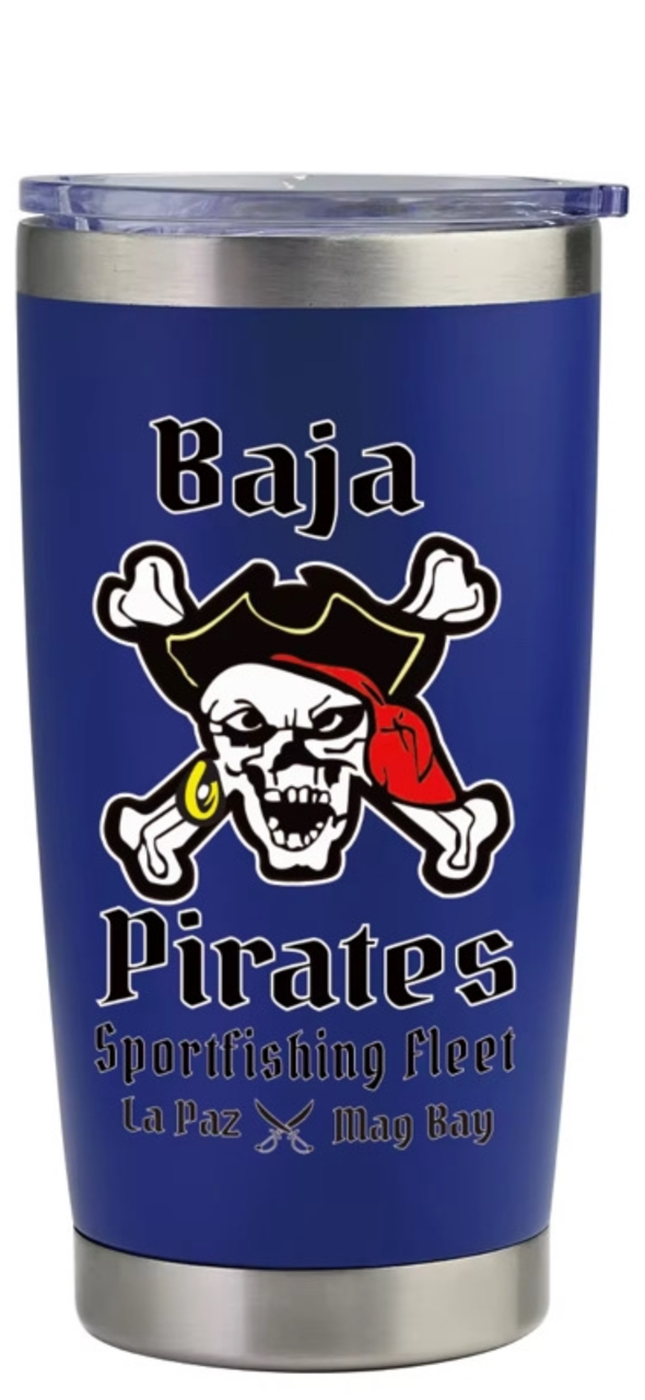 20 oz. Baja Pirates Travel Mug with Leak-Resistant Lid - Blue