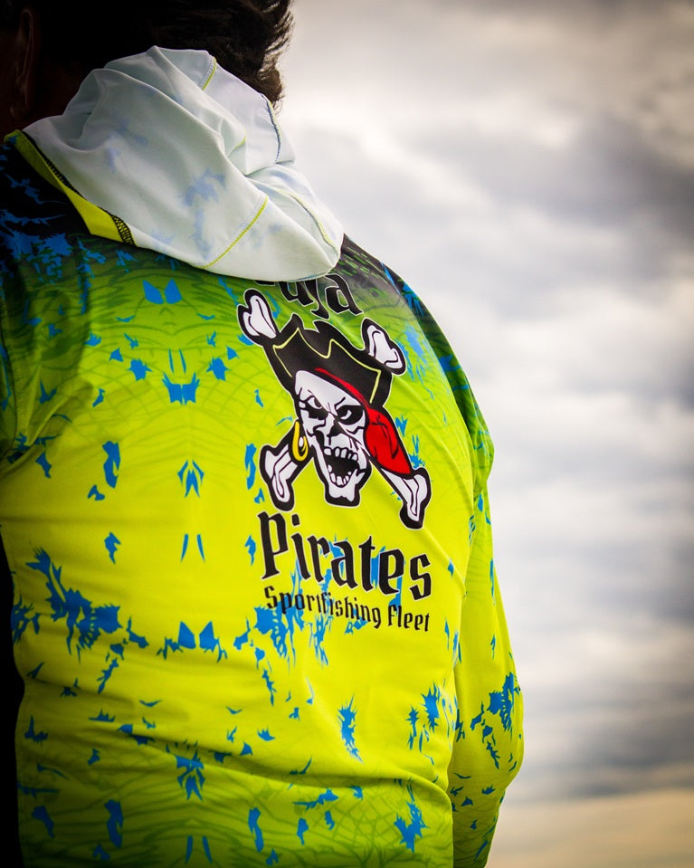 Baja Pirates Performance Fishing Shirts UPF 50 - Yellow