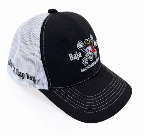 Baja Pirates Trucker Style Hat - Black/White