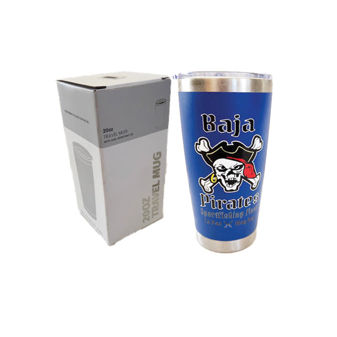 20 oz. Baja Pirates Travel Mug with Leak-Resistant Lid - Blue