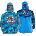 Baja Pirates Performance Fishing Shirts UPF 50 - Blue Camo Mag Bay edition