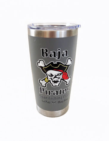 20 oz. Baja Pirates Travel Mug with Leak-Resistant Lid - Gray
