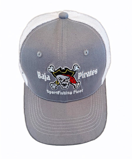 Baja Pirates Trucker Style Hat - Silver/White