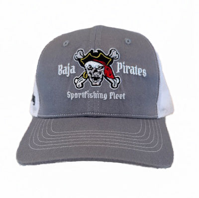 Baja Pirates Trucker Style Hat - Silver/White