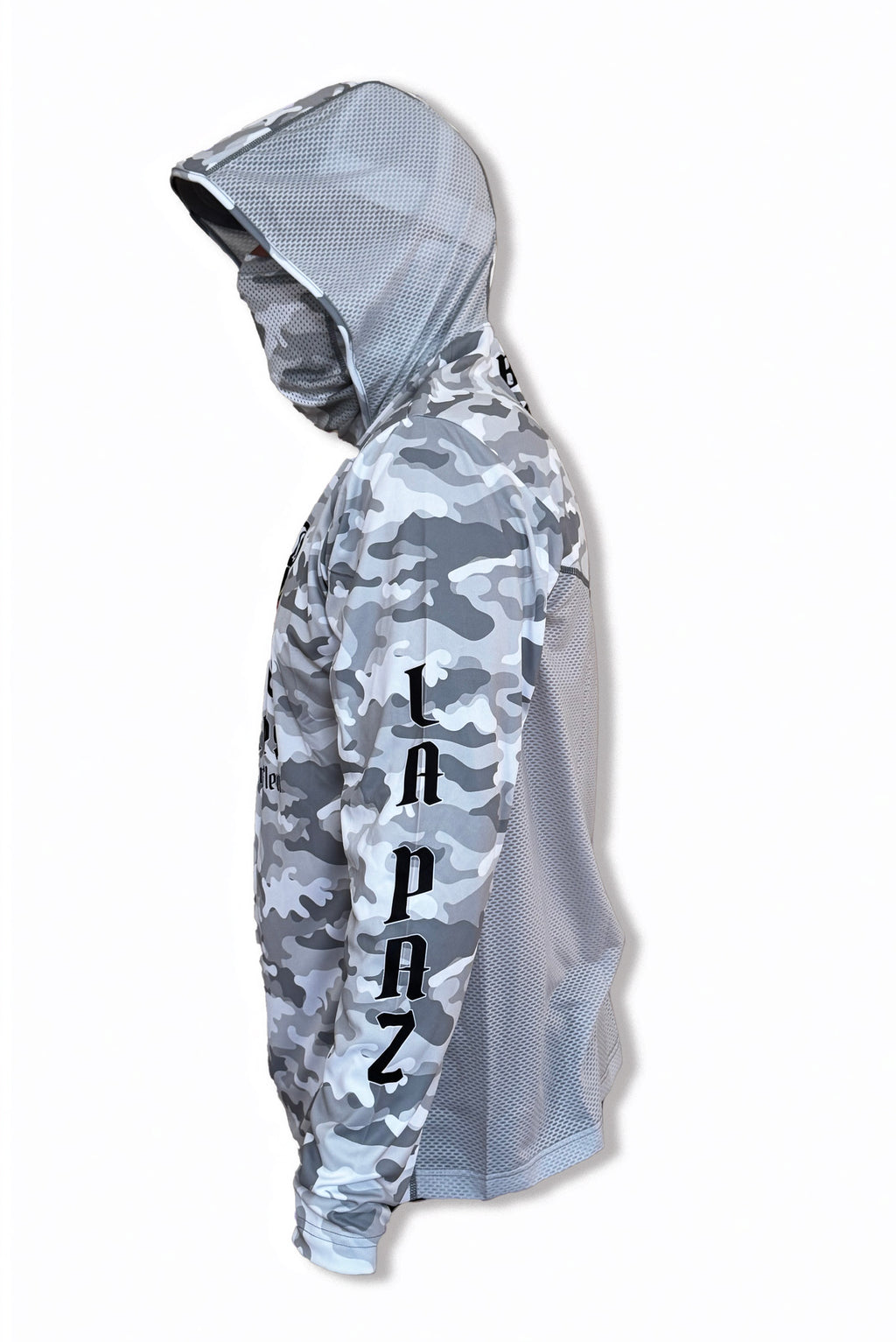 Baja Pirates Performance Fishing Shirts UPF 50 - White/Silver Camo