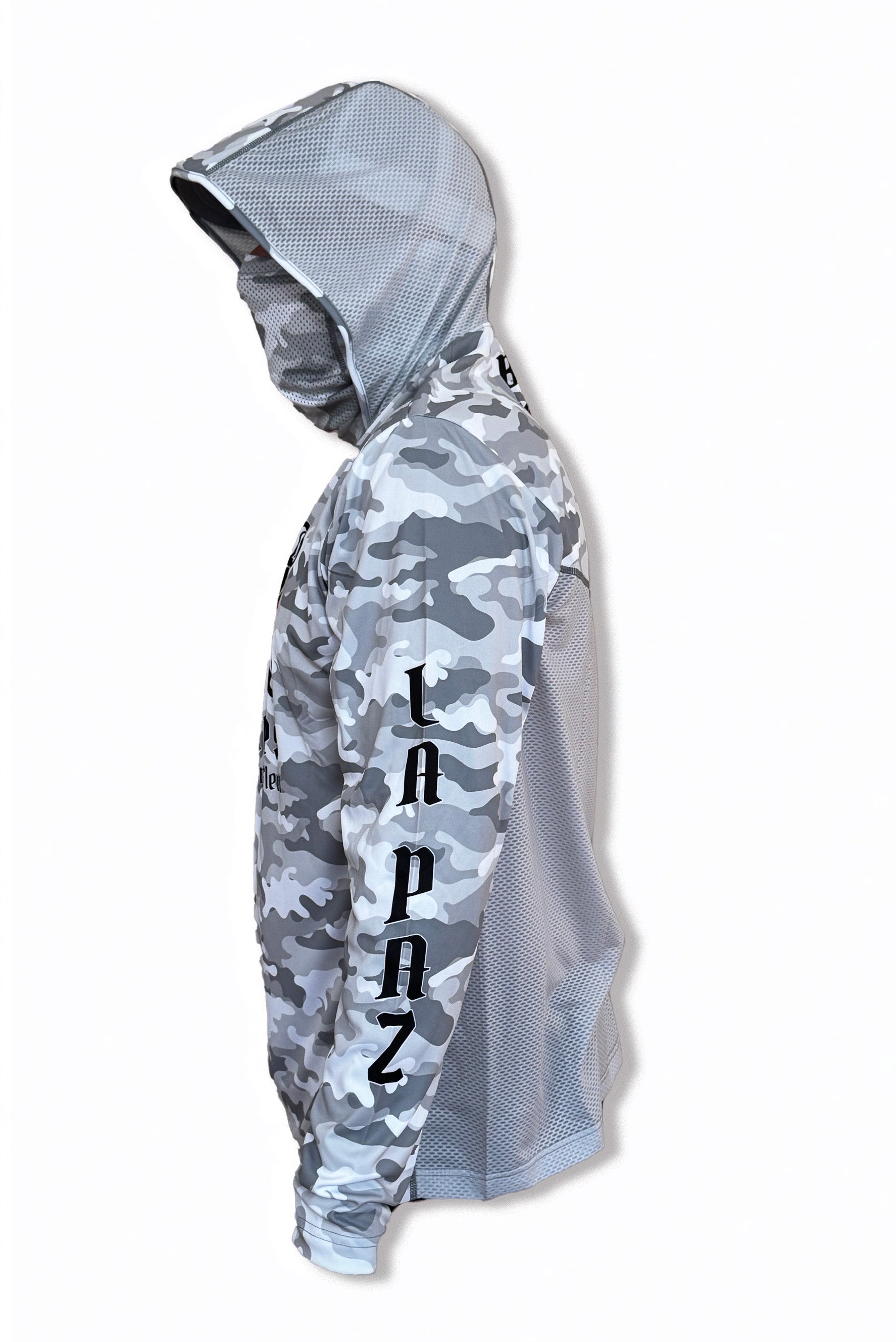Baja Pirates Performance Fishing Shirts UPF 50 - White/Silver Camo