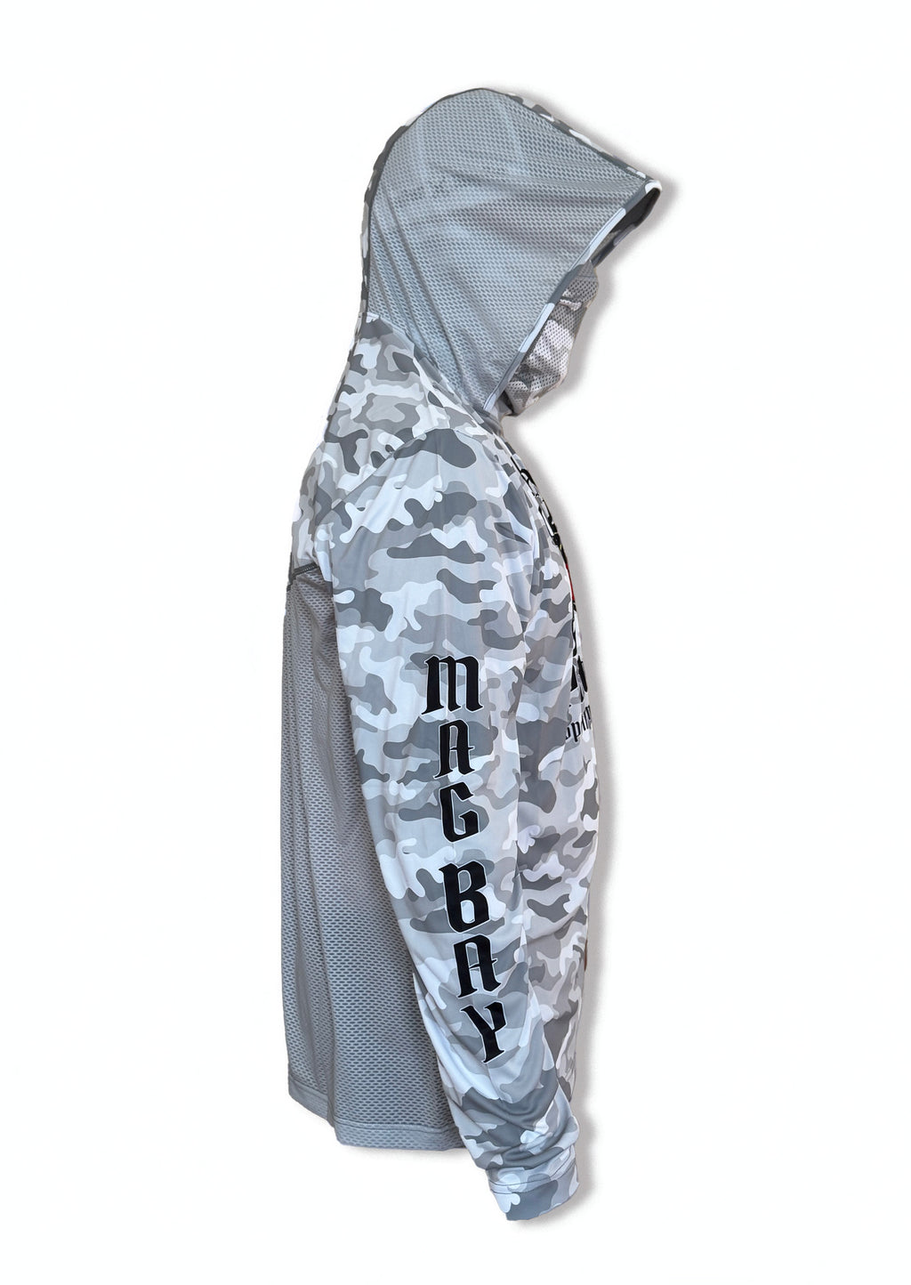 Baja Pirates Performance Fishing Shirts UPF 50 - White/Silver Camo